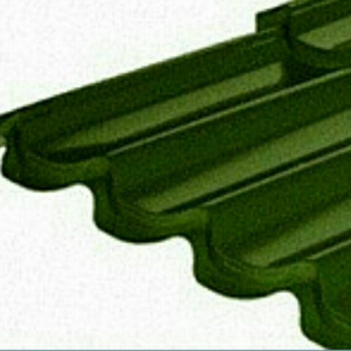 Металочерепиця Мегасіті "Рауні міні" метал завтовшки* 0,45 мм Корея,6020 матова Зелена. - Зображення 4