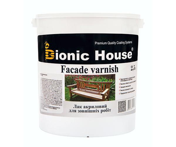 Лак для зовнішніх робіт з деревом Bionic-House 2,5 л Безбарвний