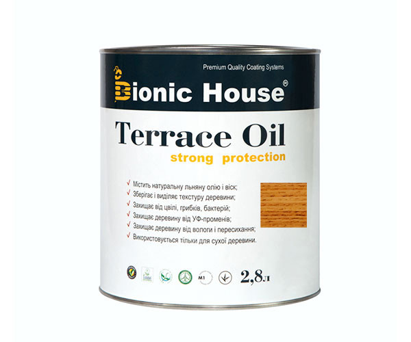 Олія лляна для терас Горіх Bionic-House банка 2,8 л.