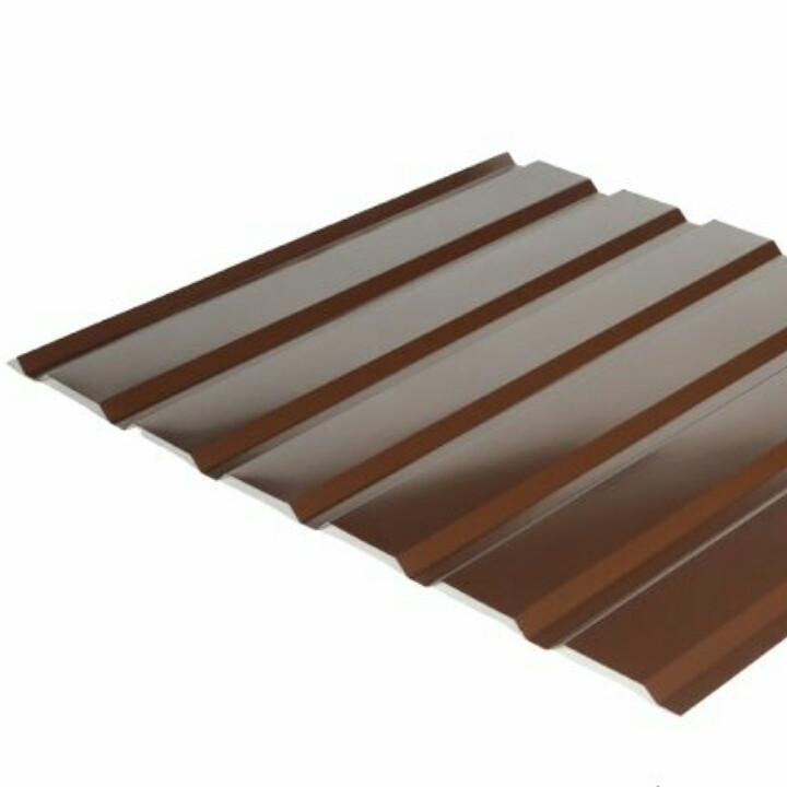 Профнактил фасадний С-18, RAL 8017 мат 0,45 мм Мегасіті метал Корея. - Зображення 2