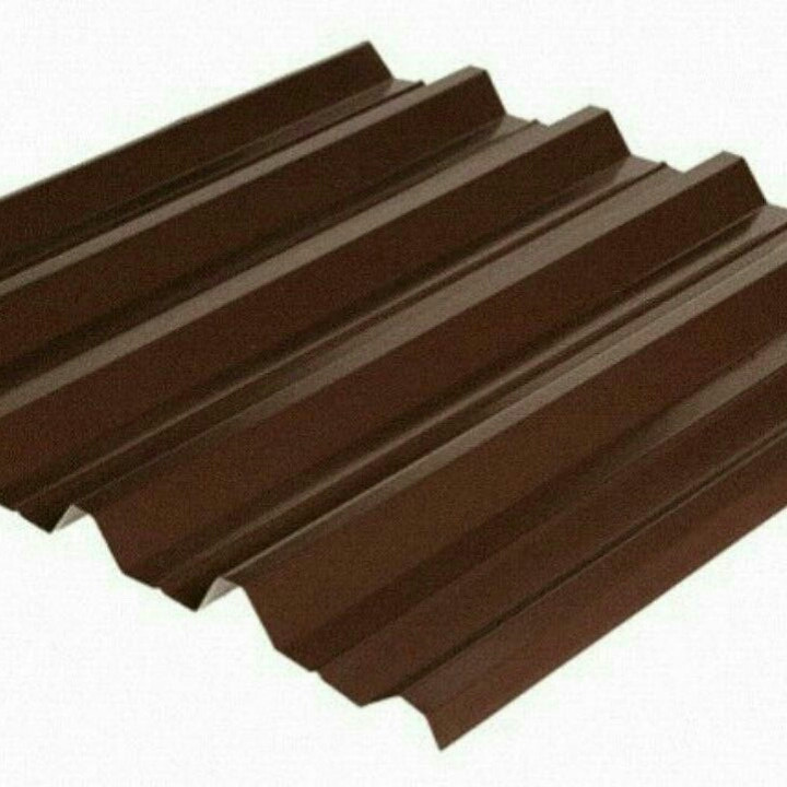 Профнактил покрівельний НС-44 RAL 8017 (шоколадно-коричневий) Матове покриття 0,45 мм (Джож.Корея.) - Зображення 2