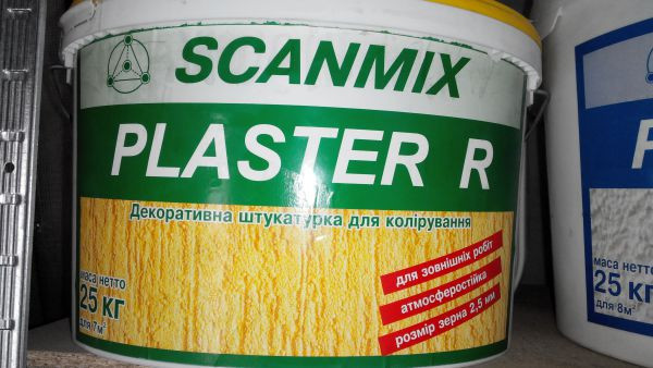 Акрилова Штукатурка ⁇ Короед ⁇ "Scanmix" ⁇ PLASTER ⁇ R 2,5 (25 кг)