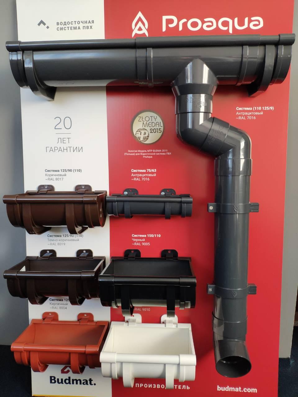 Торцевий кронштейн жолоба ProAQUA Ø 150 мм коричневий - Зображення 10