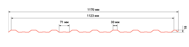 Профільований настил Т-18 "ДахСервіс" 0,43 мм, Глянець Китай 8017 коричневий - Зображення 4