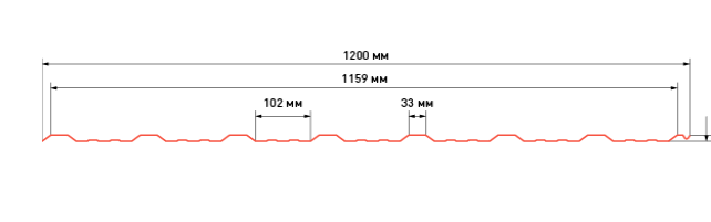 Профнактил фасадний Т-15 (колір 9006 металік — глянець) метал Модуль Україна 0,45 мм - Зображення 2