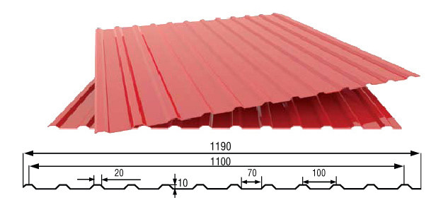 Профнастил матовий ПК 20 ⁇ Арсенал ⁇ RAL ⁇ 0,45 ⁇ Італія ⁇ - Зображення 3