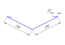 Жолоб Тип 2 плоский 0,47 мм Італія RAL 3005 мат Термастил - Зображення 3