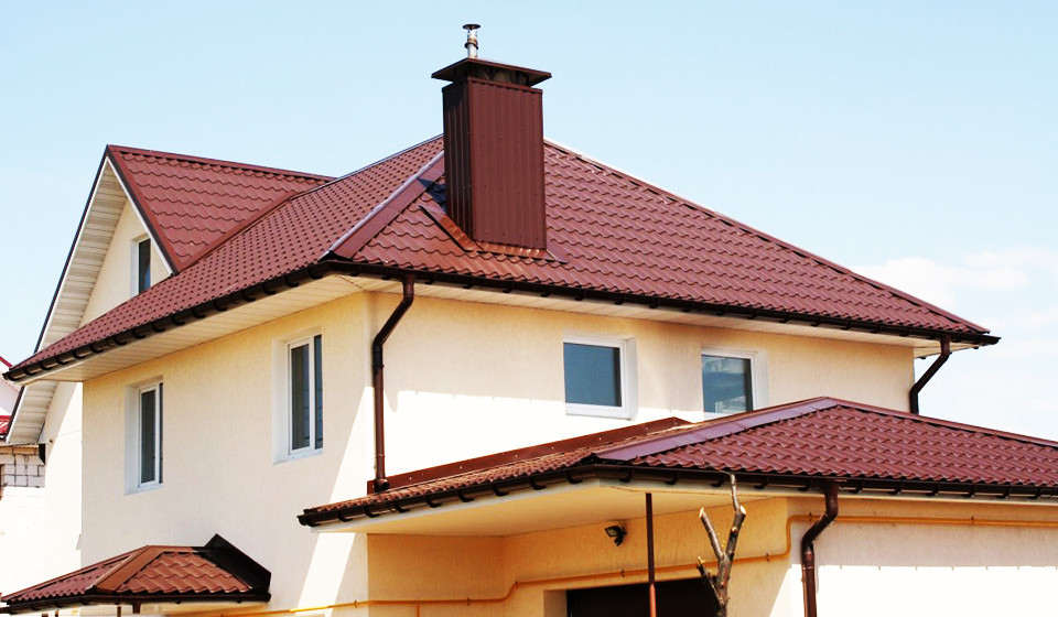 Металочерепиця Економ PE 0,4 мм коричнева Металіка — Monterrey Plus ЗD зріз, Китай - Зображення 2