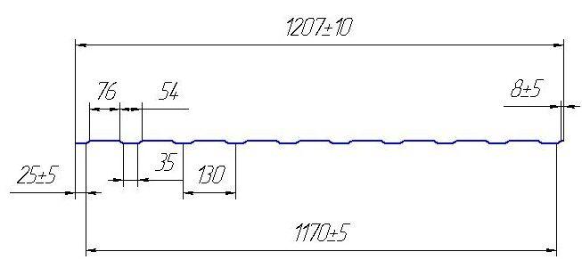 Профнастил стінової ПСМ профіль ПР — 8 / 0,45 мм РЕМА - Зображення 3