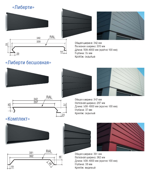 Фасадні облицювальні панелі металеві від заводу — Термастил. 0,5 мм РЕМА. - Зображення 3