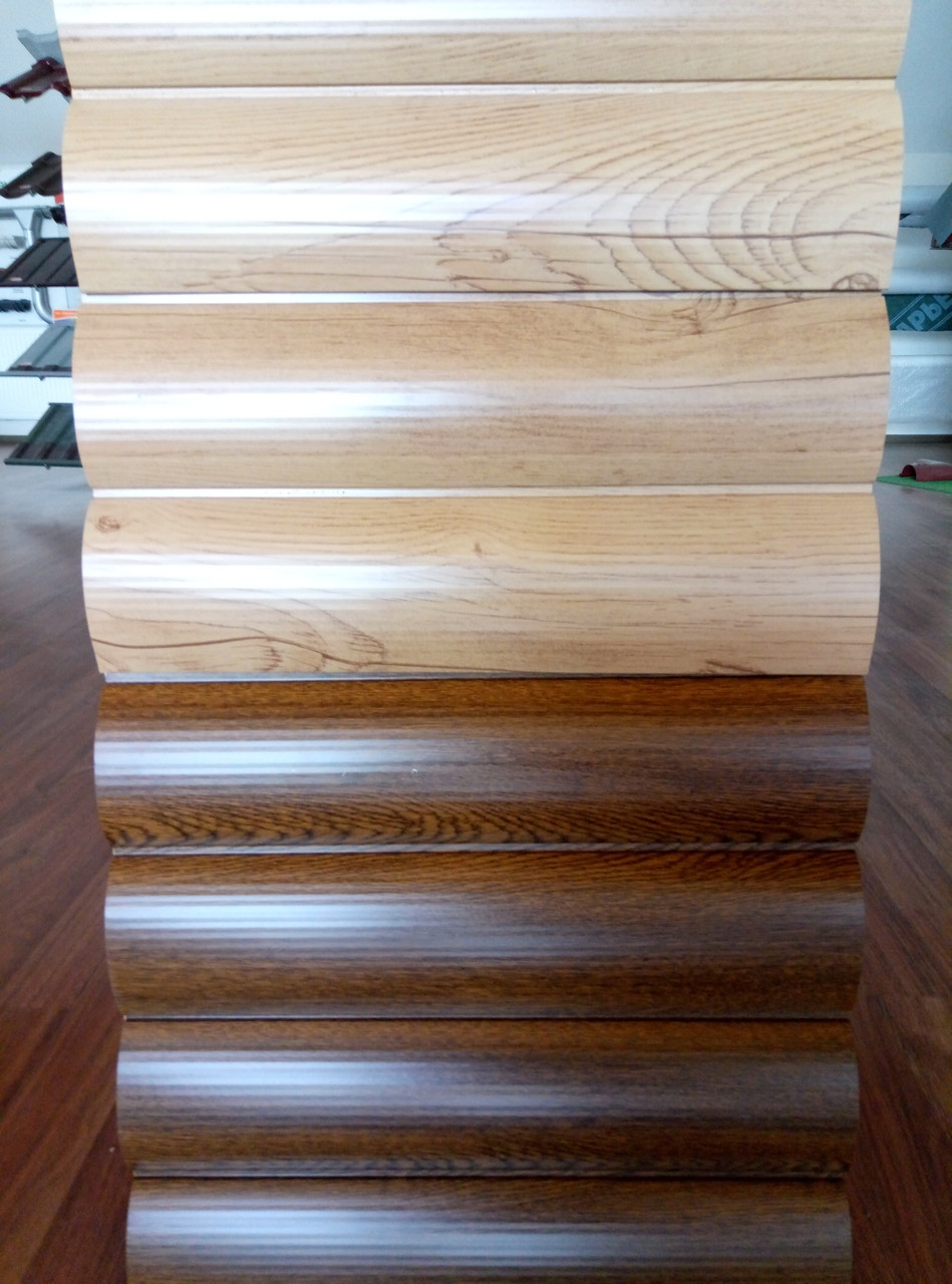 Металосайдинг Блок-хаус марокканський горіх Printech 0,4 мм Термастил Китай - Зображення 9