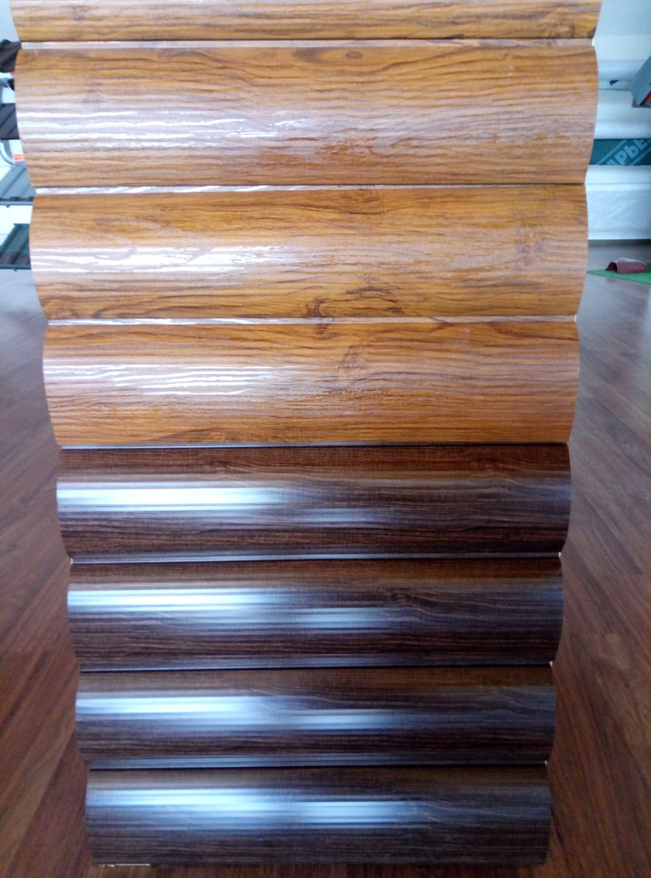 Металосайдинг Блок-хаус марокканський горіх Printech 0,4 мм Термастил Китай