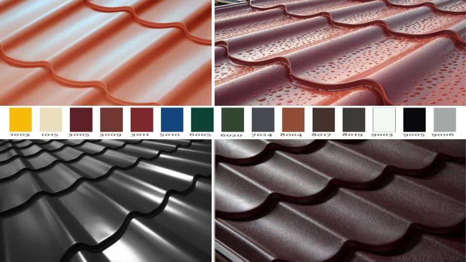 Металочерепиця Сталекс Гранд матова ArcelorMittal PEMA RAL 3005 (гила вишня) 0,5 мм Poland - Зображення 9