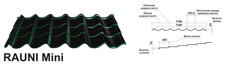 Металочерепиця RAUNI PREMIUM метал Китай RAL-1015 0,45 мм - Зображення 9