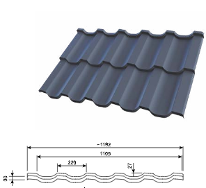 Металочерепиця REN ⁇ 0,5 мм ⁇ RAL 7024 ⁇ PEMA ⁇ Blachy Pruszynski ⁇ - Зображення 4