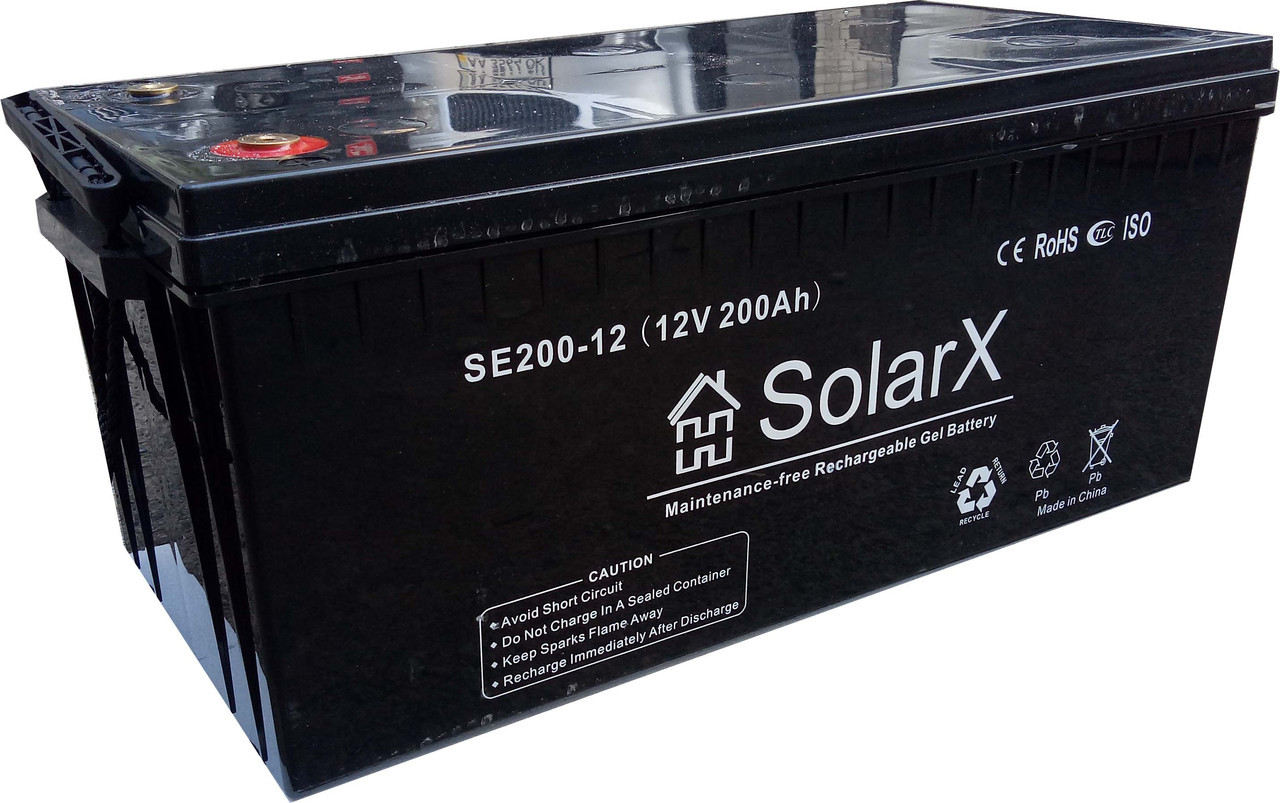Гелевий акумулятор SolarX SXG200-12 (12V 200Ah) - Зображення 2