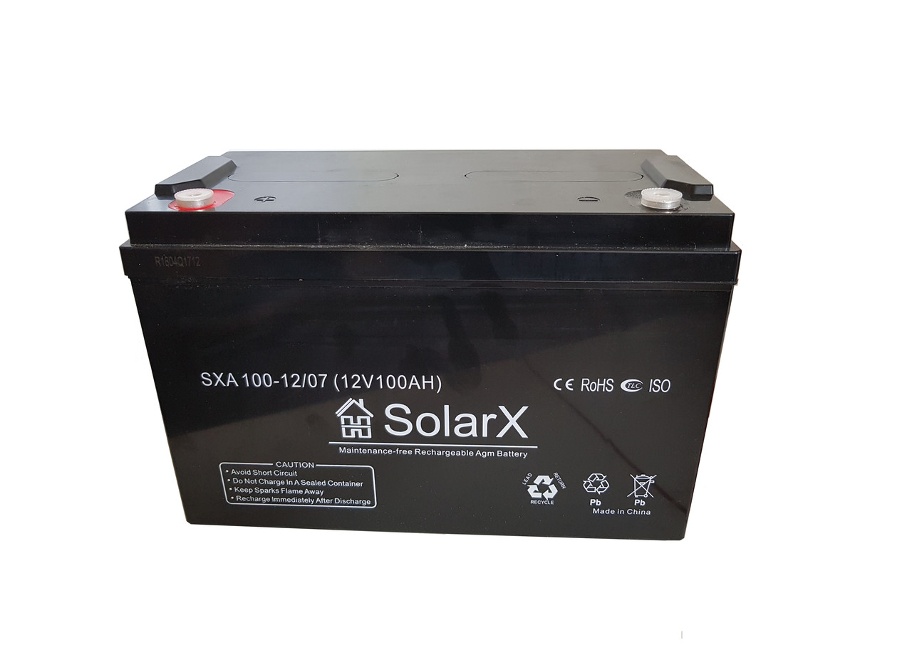 Акумуляторна батарея SolarX SXA 100-12 (12V 100Ah) - Зображення 2