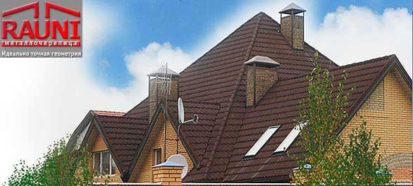 Металочерепиця "RAUNI" RAL РЕМА 8017 коричнева) 0,45 STANDART метал Китай - Зображення 3