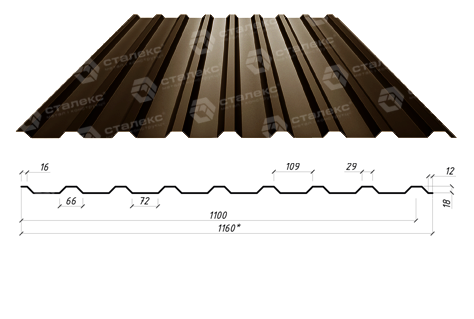 Профнастил С-18 RAL 6005 (зелений) PE 0.45 мм АВ металгруп - Зображення 6