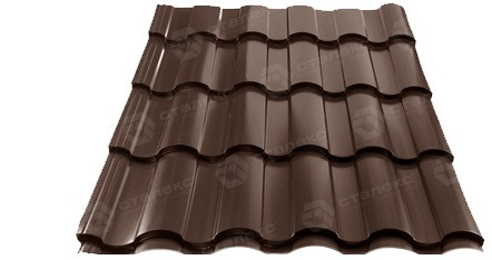 Металочерепиця ⁇ VALENCIATM ⁇ 0,45 мм PEMA RAL 7024 Італія - Зображення 3