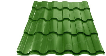 Металочерепиця VALENCIATM ⁇ 0,45 мм ⁇ PE ⁇ RAL 3005 ⁇ Optima Steel ⁇ - Зображення 6