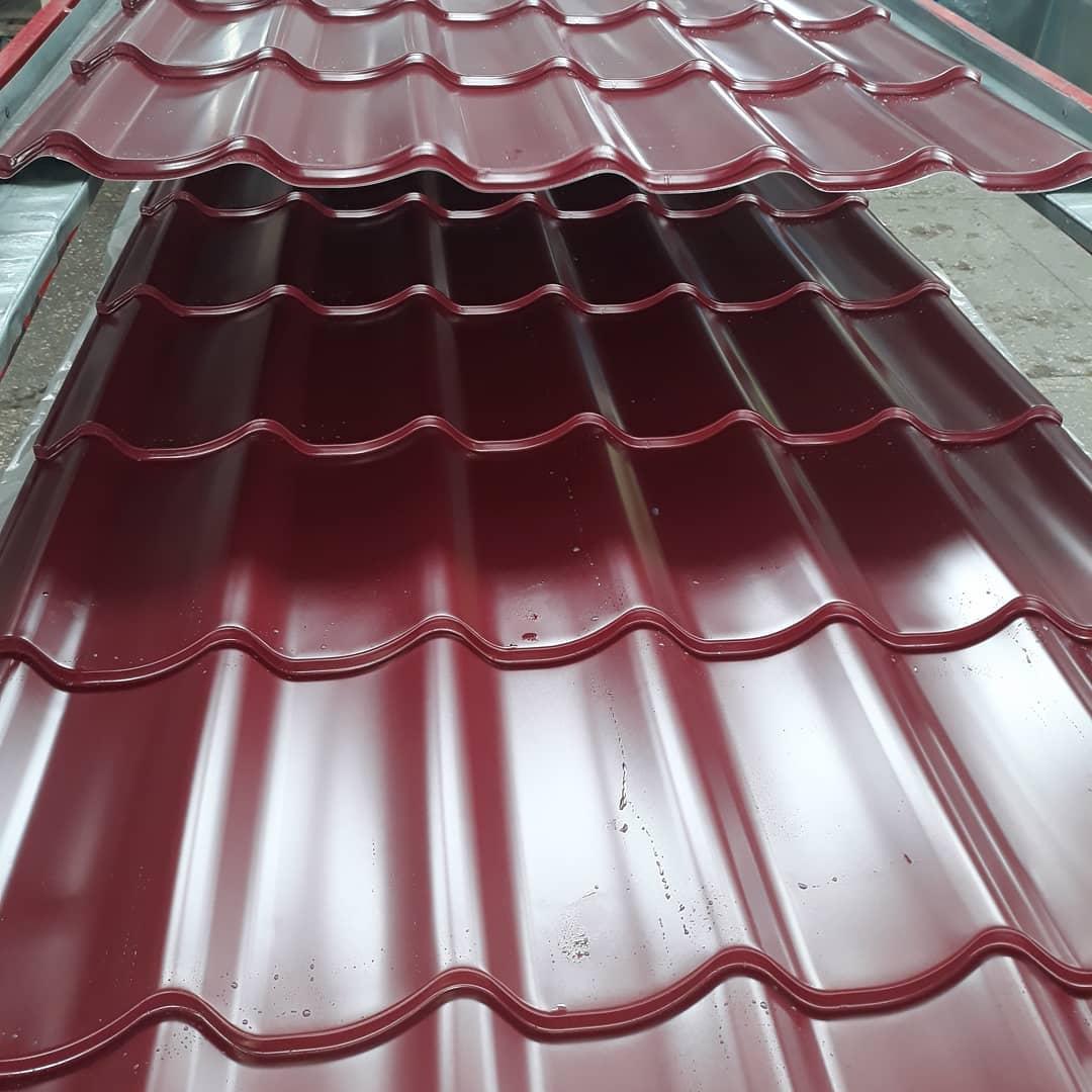 Металочерепиця Rauni Premium RAL 3011 (червона — глянець) PE 0,45 мм Південна Корея - Зображення 10
