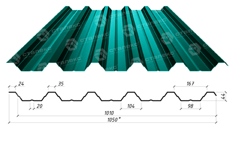 Профнактил НС-44 "Сталекс" RAL 8017 МАТ 0.5 мм (54 - Optima Steel) - Зображення 8