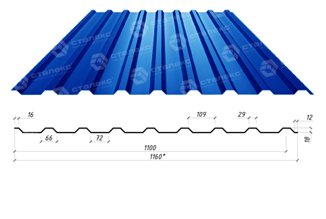 Профнастил С-18 RAL 6005 (зелений) PE 0.45 мм АВ металгруп - Зображення 8