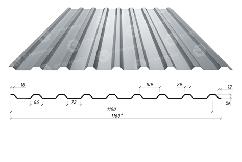 Профнастил С-18 RAL 6005 (зелений) PE 0.45 мм АВ металгруп - Зображення 10