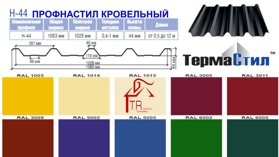 Профнактил PE 0.45 мм — С10 тип ф RAL 3005 (бордовий глянець) - Зображення 4