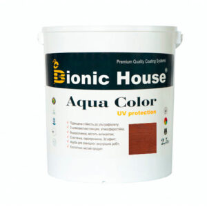 Фарба для дерева Bionic-House Aqua Color UV-protect 2,5л Марсала