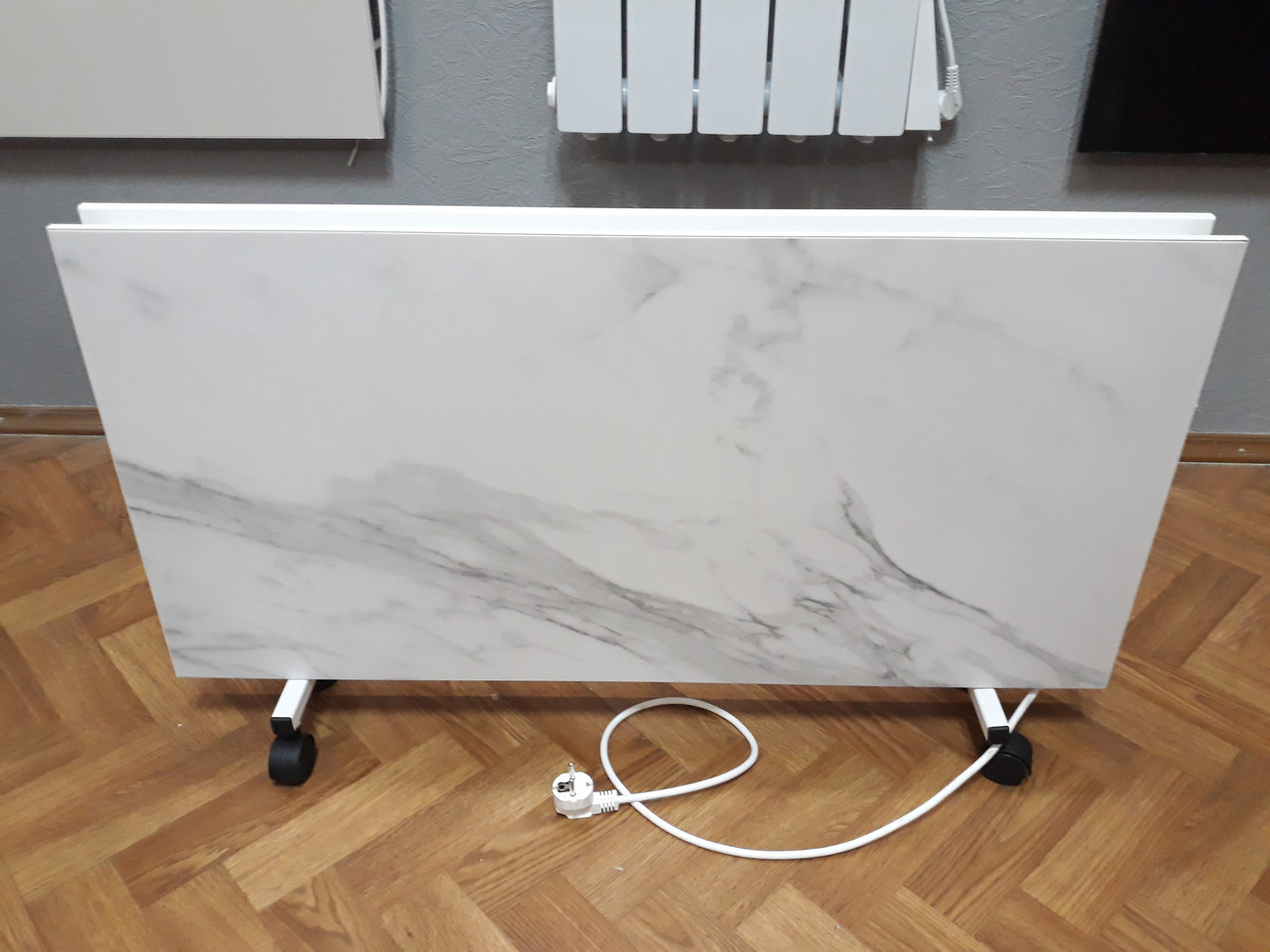 Подвійний керамічний обігрівач c програматором Flyme 1200PW білий камінь - Зображення 5