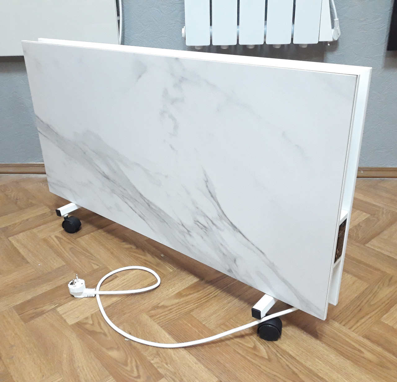 Подвійний керамічний обігрівач c програматором Flyme 1200PW білий камінь - Зображення 6