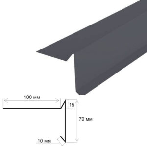 Торцева планка для покрівлі з бітумної черепиці МАТ 0,45 мм Китай