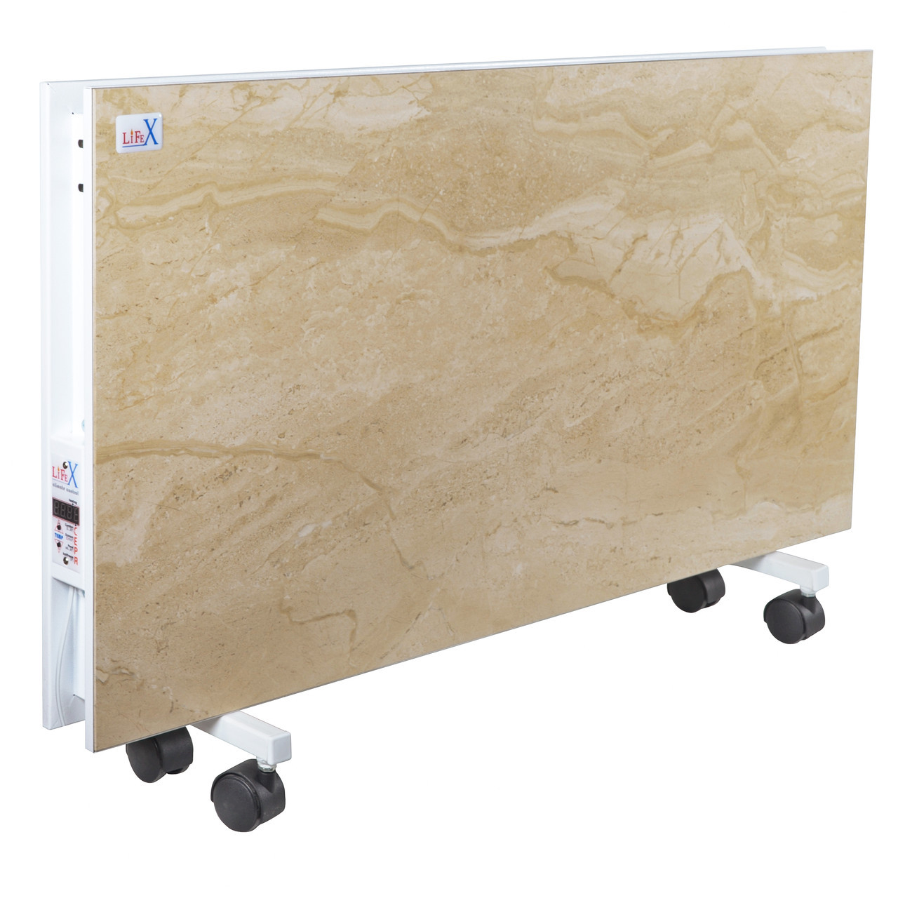 Підлоговий керамічний Електроперегрівач "LIFEX Double Floor ПКП-1200" Двосторонній Конвектор Бежевий мармур