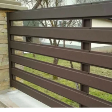 Забір "EVOMET" — РАНЧО RAL 8017 (Коричневий — однобічне заповнення) - Зображення 4