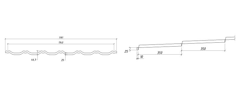 Металочерепиця Градо Н 350/20 мм 0,5 мм RAL 8017 MAT ArcelorMittal - Зображення 8