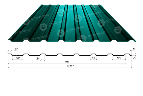 Профнастил ПС 15 А / 0,5 мм / RAL 8017 Коричневий / Matt / Arcelor Mittal - Зображення 8