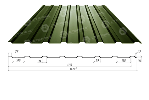 Профнастил ПС 15 А / 0,5 мм / RAL 8017 Коричневий / Matt / Arcelor Mittal - Зображення 9