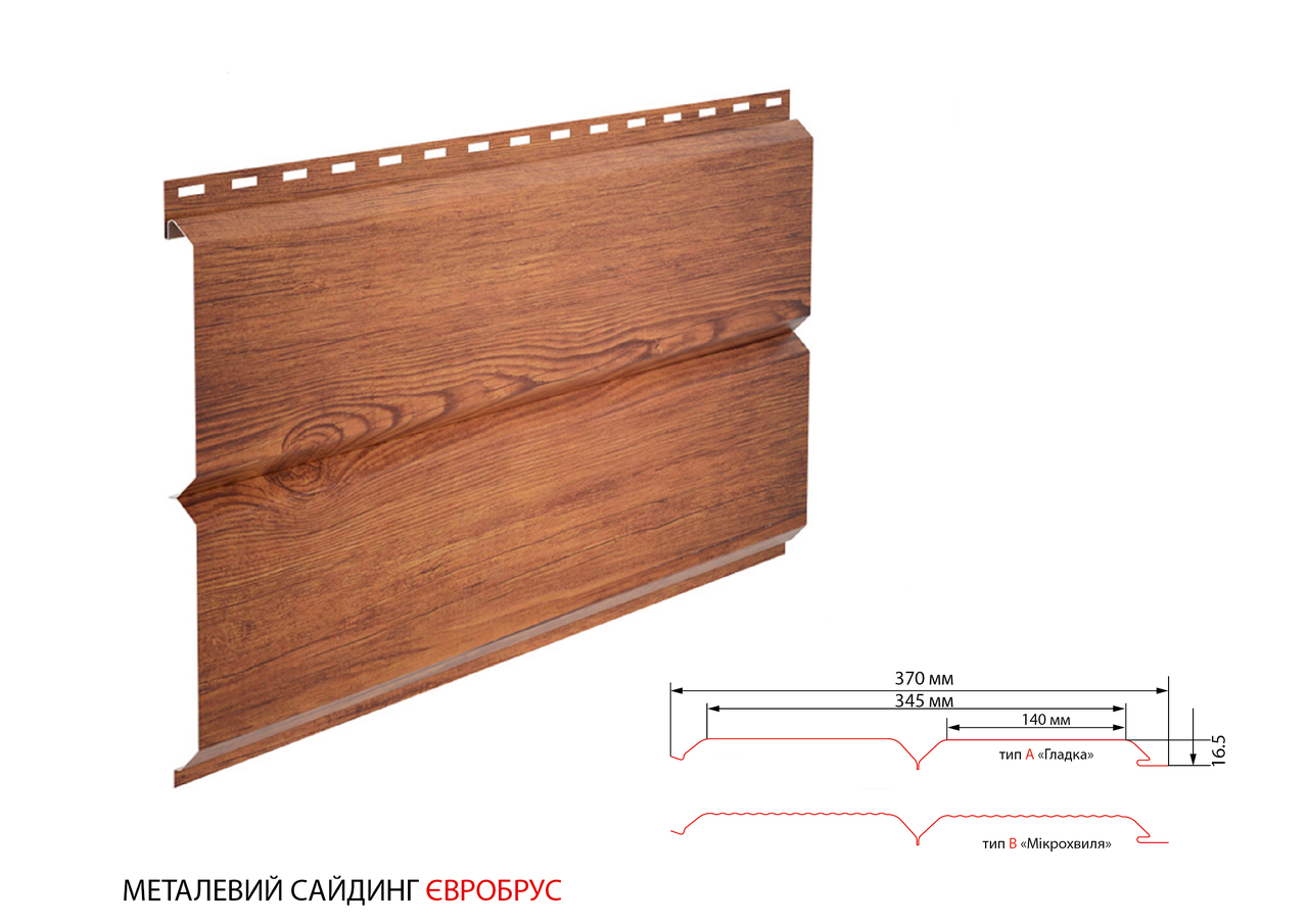 Металосайдинг Дошка No1 Золотий дуб (0,4 мм Китай) "ДахСірвіс"
