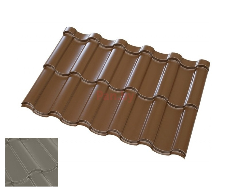 Модульна черепиця Арад Smart 0.5 mm PURMAT RAL 8017 ARAD® Blachy Pruszynski. - Зображення 9