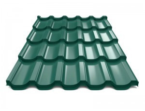 Металочерепиця Modern (Модерн) ArcelorMittal 0,5 Ral 6020 MAT - Зображення 2