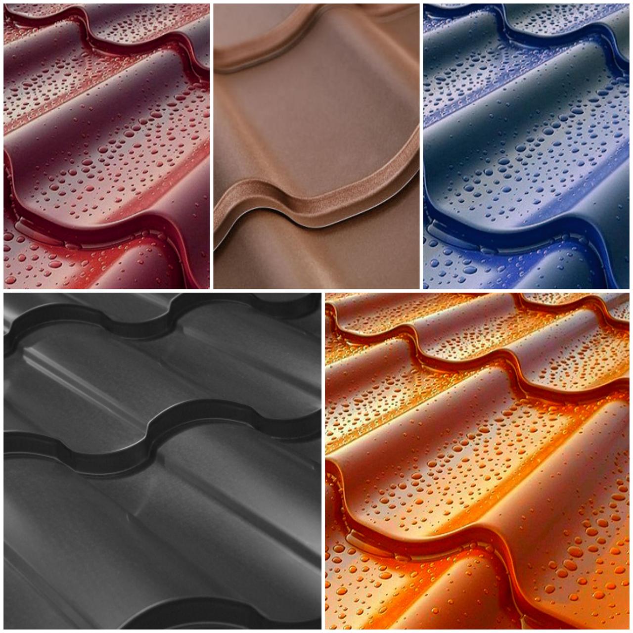 Металочерепиця 0,45 мм | Ruukki Монтеррей | RR 23 | Rough Polimatt - Зображення 6