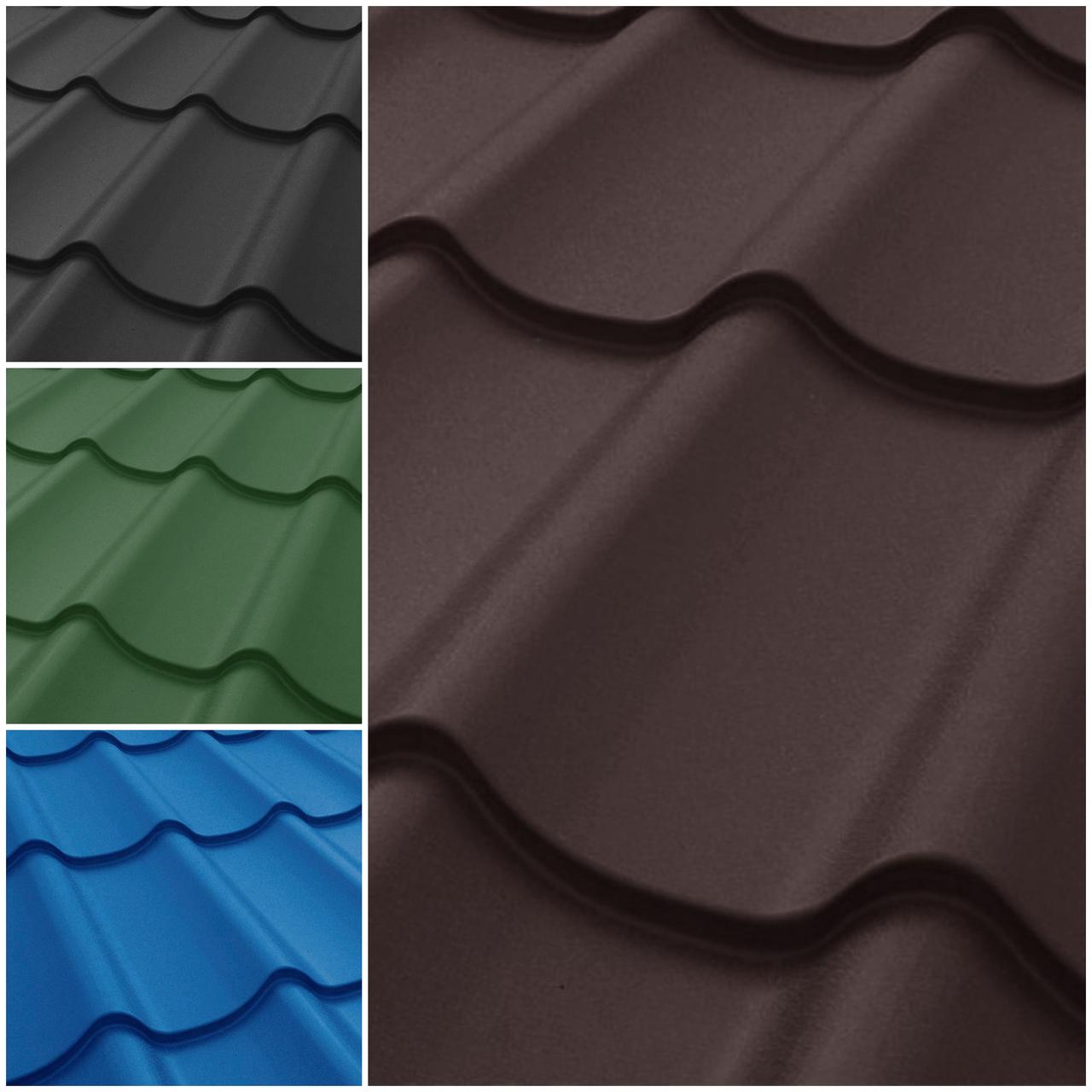 Металочерепиця 0,45 мм | Ruukki Монтеррей | RR 23 | Rough Polimatt - Зображення 8