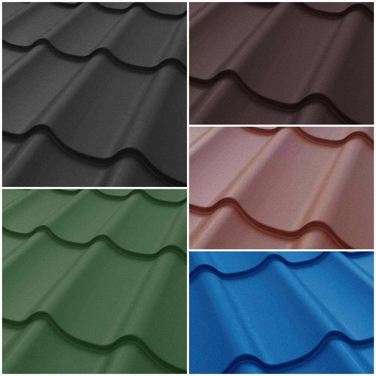 Металочерепиця 0,45 мм | Ruukki Монтеррей | RR 23 | Rough Polimatt - Зображення 9