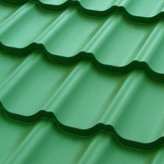 МЕТАЛОЧЕРЕПІЦЯ — OMEGA НВН 0,5 мм RAL 6020 МАТ "Arcelor Mittal" Польща - Зображення 2