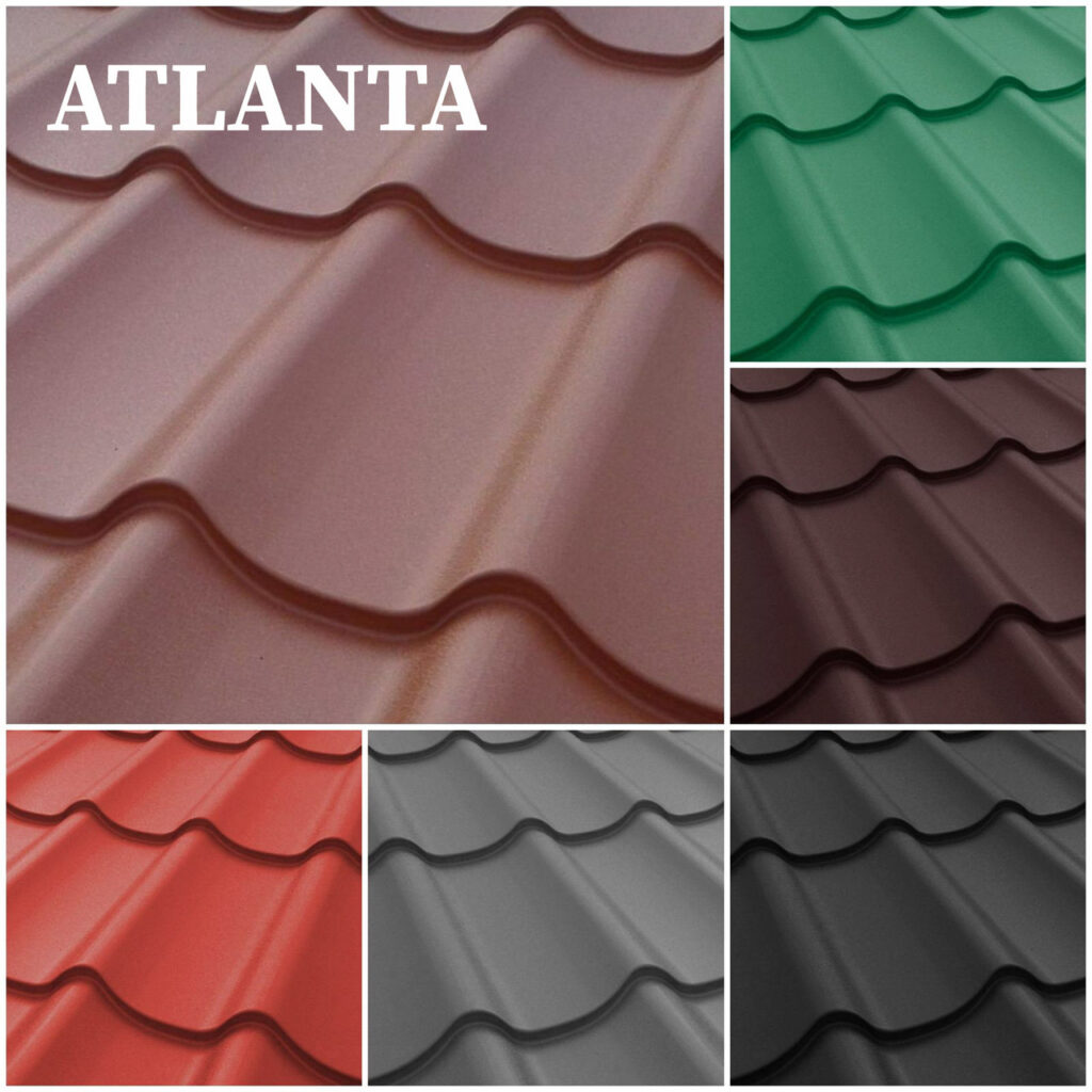 Металочерепиця ATLANTA 0,5 PEMA RAL 3009 Німеччина