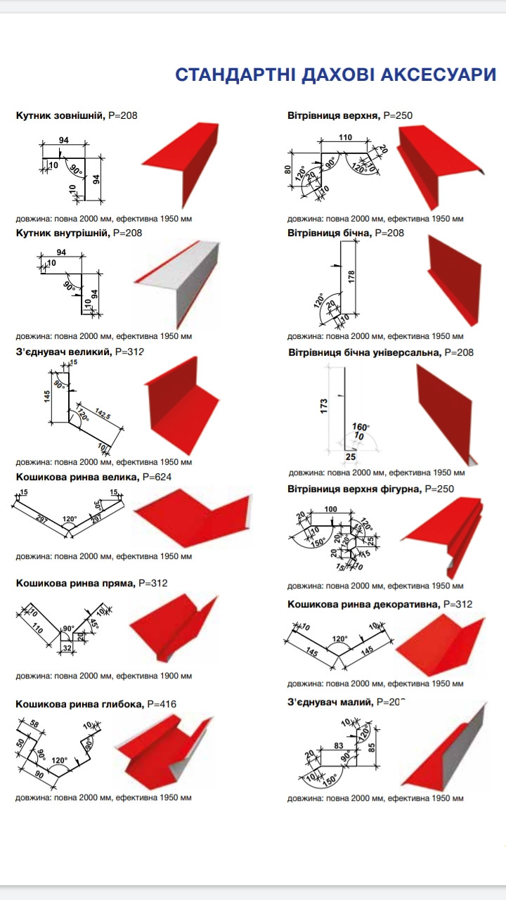 Планка вітрова фігурна 0,5 мм РЕ Ral 3005 2 метри - Зображення 4