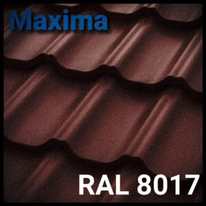 Металочерепиця MAXIMA 0,45 мм ⁇ аркуш (1195 мм х 2250) = 2,689 м кв ⁇ PEMA RAL 8017 ⁇ ARCELOR ⁇