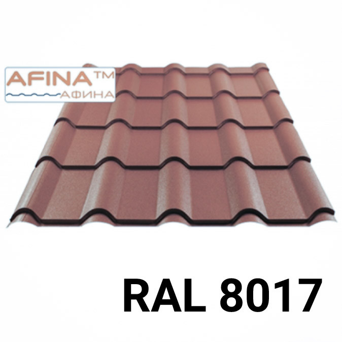 Металочерепиця AFINATM 0,45 мм PE RAL 8017 Метіпол - Зображення 2